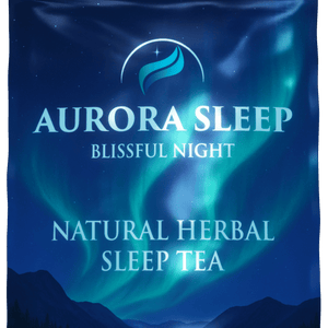 Aurora Sleep natural herbal sleep tea package